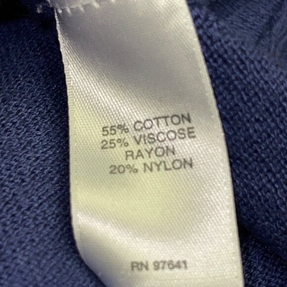 J.Jill Blue Crew Neck Long Sleeve Knit Sweater Women's Size Medium - Picture 5 of 6